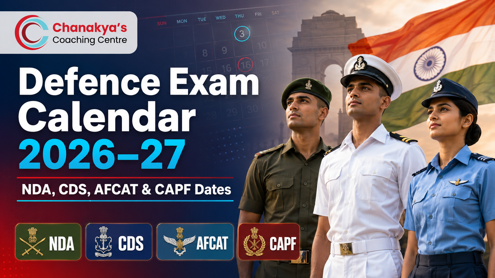 Defence Exam Calendar 2026-27